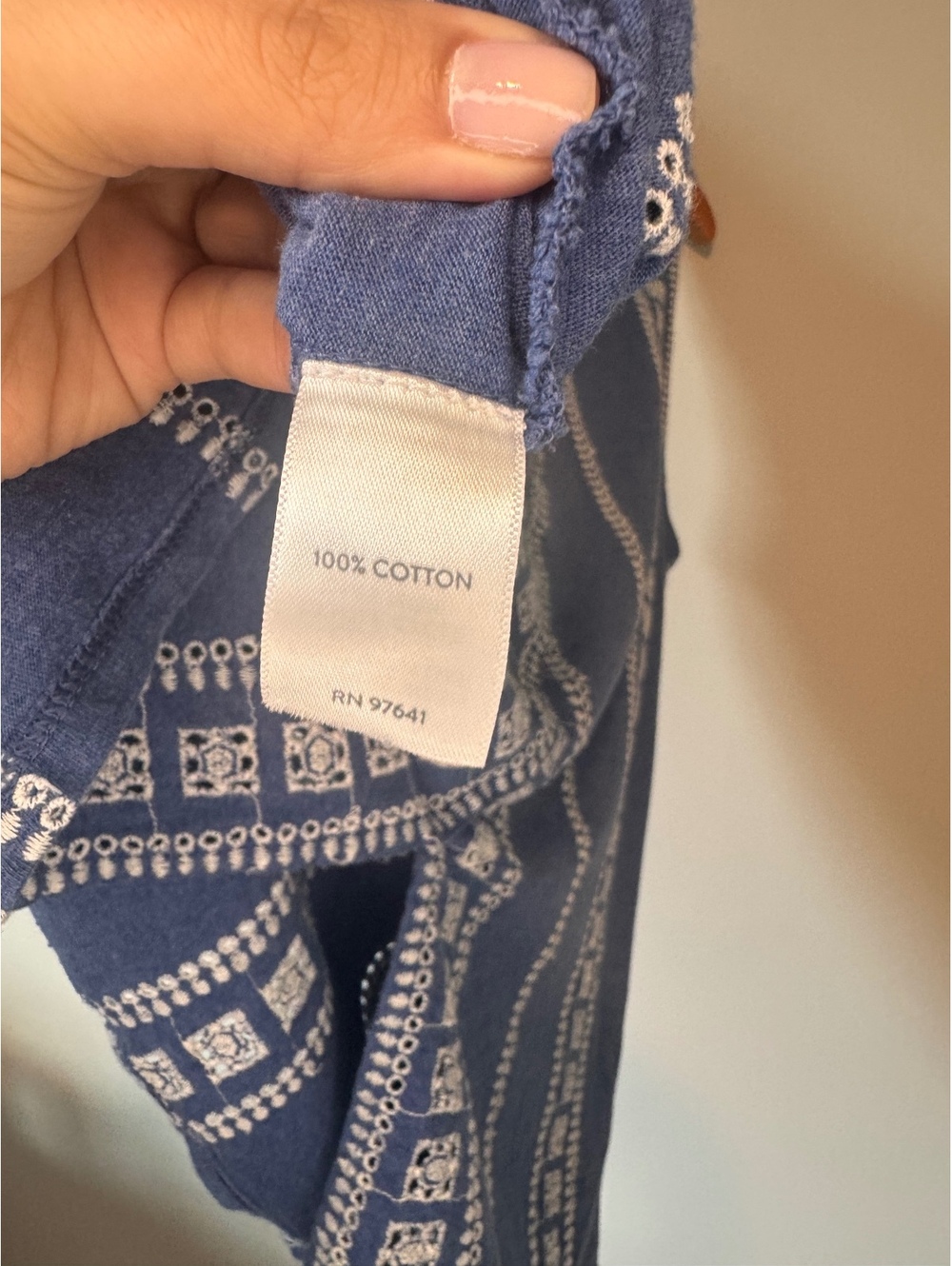 J. JILL | Sleeveless Embroidered Stripe Cotton Tank Boho Lagenlook Modest XL - Picture 5 of 6
